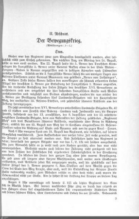 II. Abschnitt: Der Bewegungskrieg.