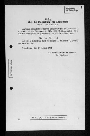 3 Vollziehung der Todesstrafe