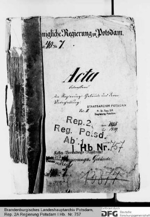 Die Regierungsgebäude und deren Unterhaltung