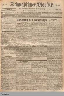 Schwäbischer Merkur : mit Schwäbischer Kronik und Handelszeitung : Süddeutsche Zeitung