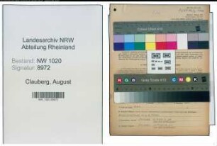 Entnazifizierung August Clauberg , geb. 03.02.1888 (Fabrikant)