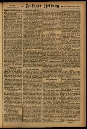 Zweite Ausgabe vom Dienstag, den 18. Oktober 1921.