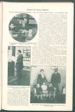 Figuras intelectuales de Tucumán.- Juan B. Terán, Jaimes Freyre y el presbitero Tula : Gentes de tierra adentro