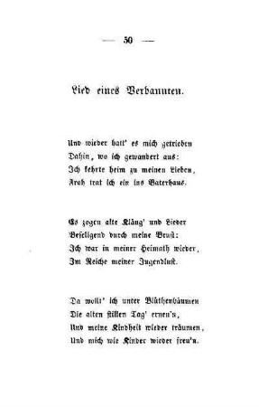 Lied eines Verbannten
