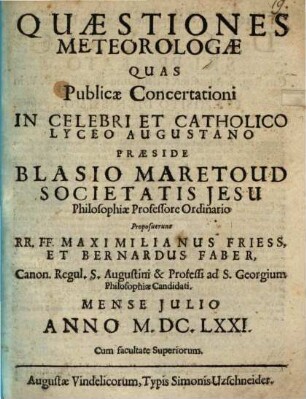 Quaestiones meteorologicae