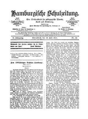 Zum 1100jährigen Bestehen Hamburgs (811-1911) : (Schluß)