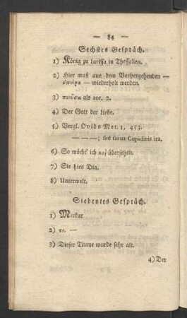 Siebentes Gespräch