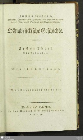 5: Osnabrückische Geschichte : Erster Theil. Mit Urkunden