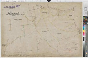 Niederense (Ense), Umlegung Niederense, Bl. 1 Zuteilungskarte Flur 1