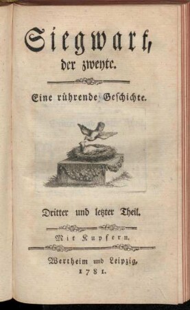 Theil 3: Siegwart, der zweyte. Dritter und letzter Theil