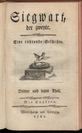 Theil 3: Siegwart, der zweyte. Dritter und letzter Theil
