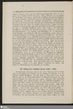 Die Lösung der deutschen Frage (1862-1866)