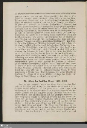 Die Lösung der deutschen Frage (1862-1866)