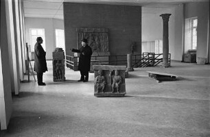 Aufbau des Badischen Landesmuseums im Karlsruher Schloss.