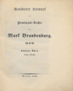 Theil 2: Lehnrecht