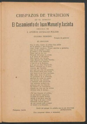 El casamiento de Juan Manuel y Jacinta