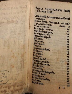 De Rimediis utriusque fortunae : Libri II