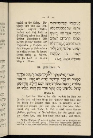 5-19, III. Psalmen