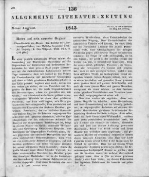 Teuffel, W. S.: Charakteristik des Horaz. Ein Beitrag zur Literaturgeschichte. Leipzig: Wigand 1842