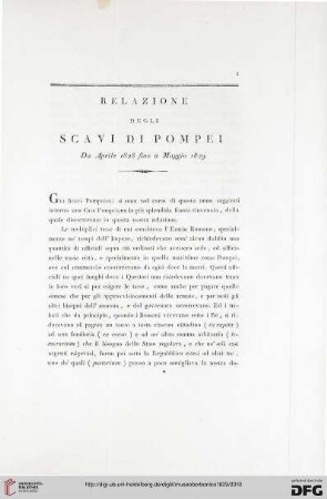 5: Relazione degli scavi di Pompei : da Aprile 1828 fino a Maggio 1829