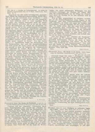 445-446 [Rezension] Frenssen, Gustav, Der Glaube der Nordmark