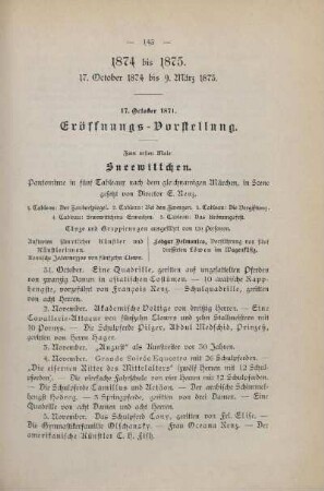 1874 bis 1875, 17. October 1874 bis 9. März 1875