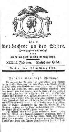 13. Stueck, 31. Maerz 1834