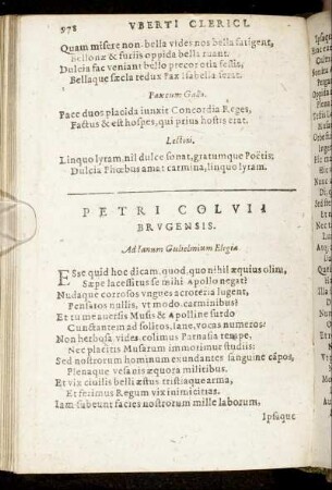 Petri Colvii Brugensis.