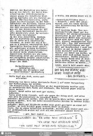 Hattu Kopf wie Sieb, muttu aufschreiben
