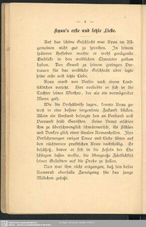Kyau´s erste und letzte Liebe