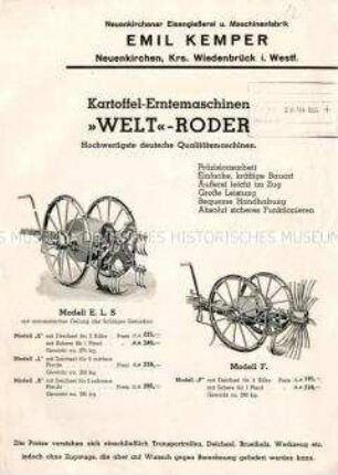 Kartoffel-Erntemaschine