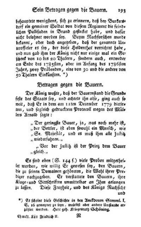 Betragen gegen die Bauern