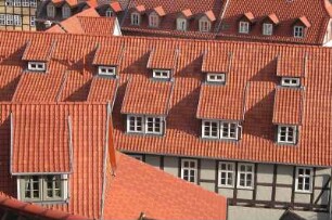Fachwerkhäuser unterhalb des Schlossberges