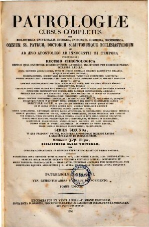 Venerabilis Guiberti abbatis S. Mariae de Novigento opera omnia