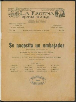 Se necesita un embajador : una escena