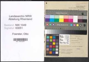Entnazifizierung Otto Foerster , geb. 16.01.1899 (Lehrer)