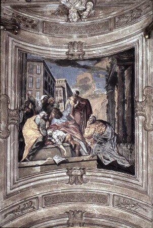Erweckung des Jünglings Eutychus (Mittelbild)