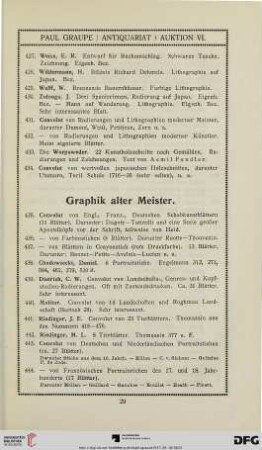 Graphik alter Meister (Nr. 435-451)