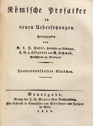 Lucius Annäus Florus Abriß der römischen Geschichte, 3