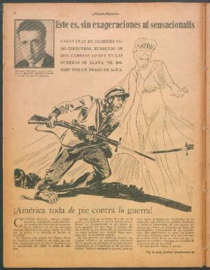 Este es, sin exageraciones ni sensacionalismos, el pavoroso espectáculo de la guerra chaqueña : ¡América toda de pie contra la guerra!