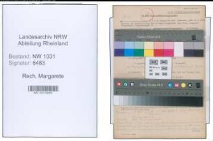 Entnazifizierung Margarete Rech , geb. 24.07.1899 ()