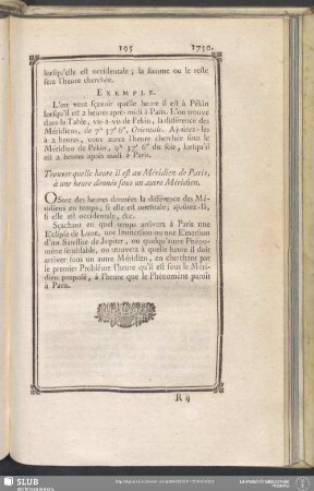 Trouver quelle heure il est au Méridien de Paris, à une heure donnée sous un autre Méridien