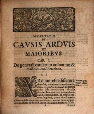 Diss. iur. de causis arduis et maioribus