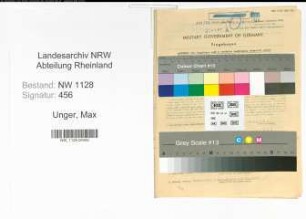 Entnazifizierung Max Unger , geb. 30.05.1900 (Polizist)