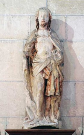 Frankreich. Haute Normandie. Eure. Conches en Ouche. Eglise Sainte Foy. Auferstandener Christus. 16 Jahrhundert