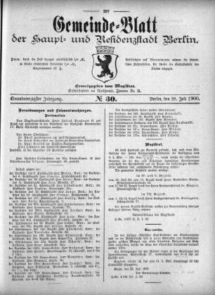 1900,30: No. 30, 29. Juli 1900