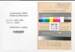 Entnazifizierung Ludwig Ostermann , geb. 28.02.1896 (Postbeamter)