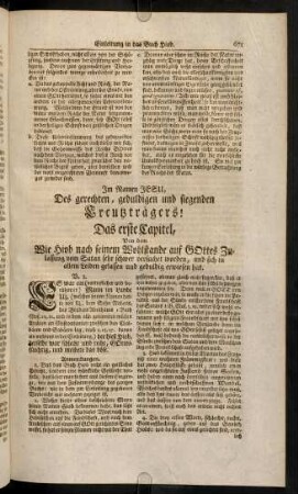 671-683, Das erste Capitel