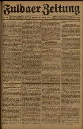 Ausgabe vom Freitag, den 30. Januar 1920.