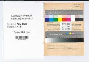 Entnazifizierung Heinrich Berns , geb. 14.09.1906 (Mechaniker)